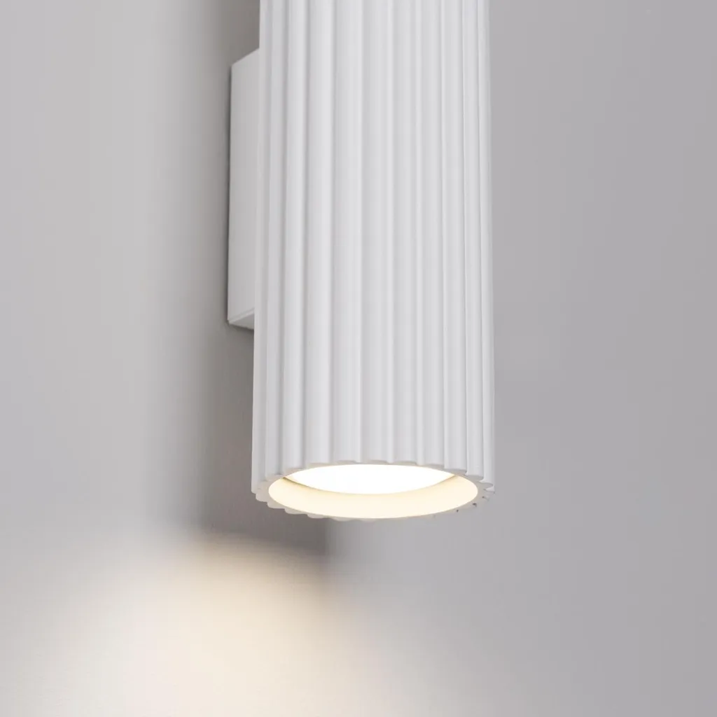 Applique murale double diffusion blanche en aluminium KARBON 30cm - 16