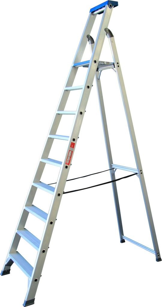 ASC Stufenstehleiter BT-9 einseitig 9 Stufen mit 4,28m Arbeitshöhe