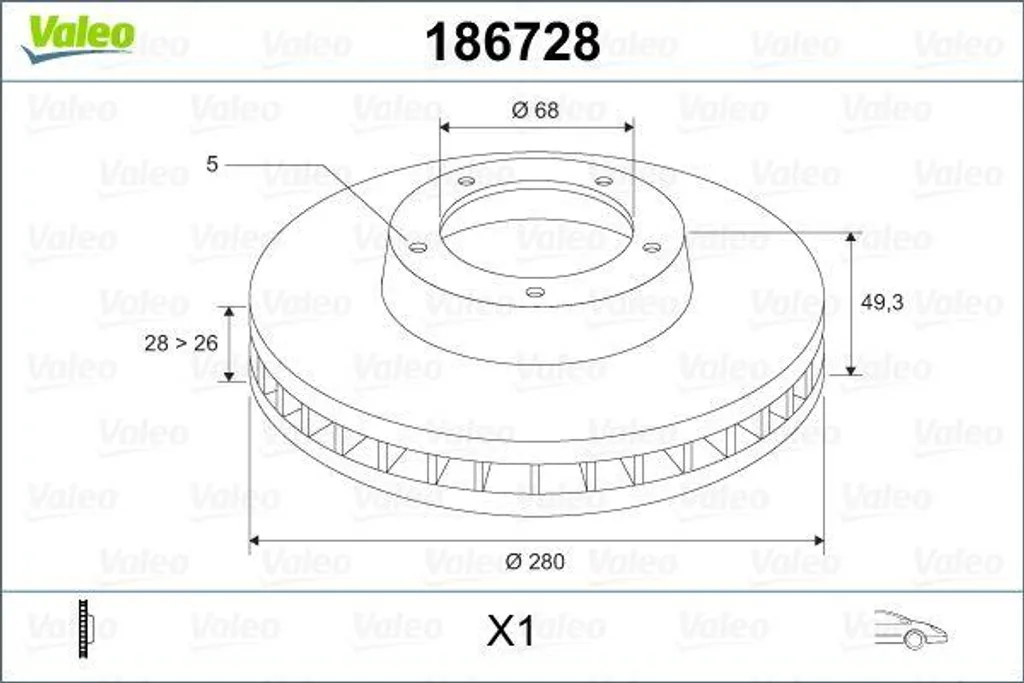 Disque de frein pour Nissan X-Trail et Almera, Sécurité et Freinage Stable