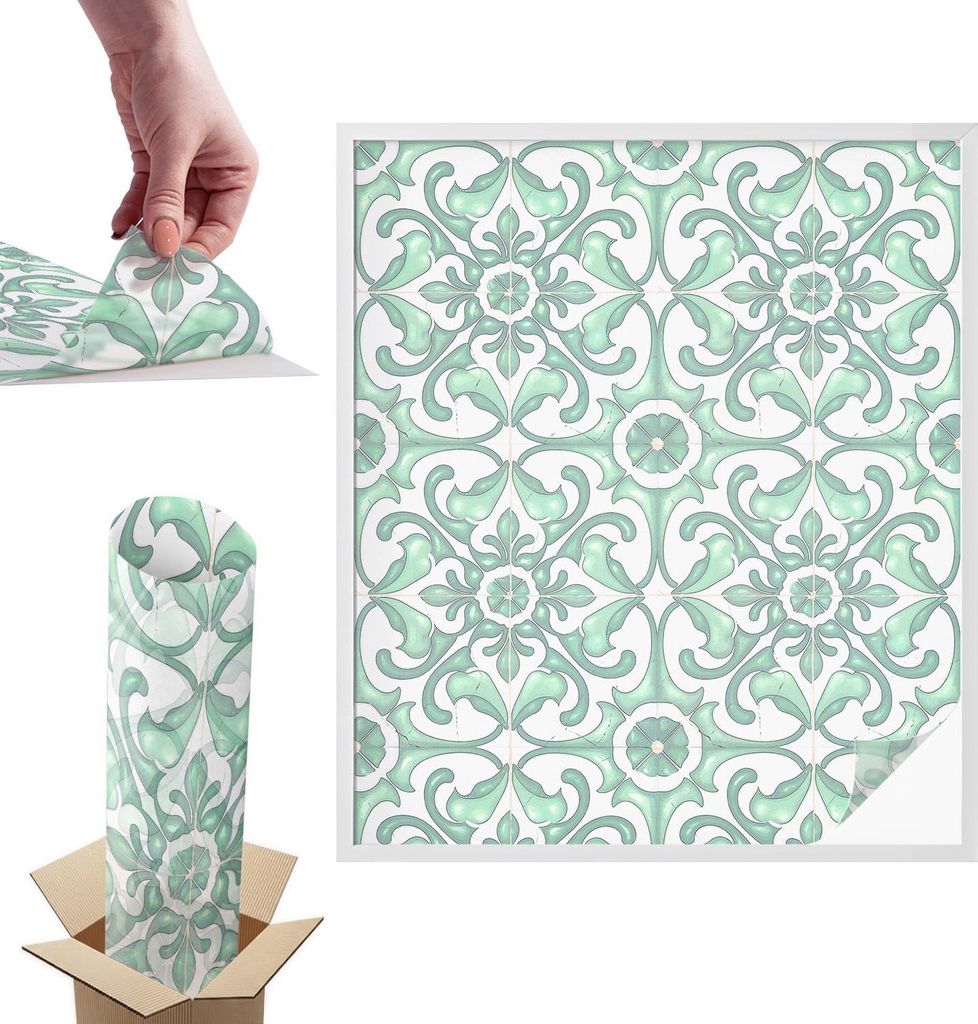 Buntglasfolie für Fenster – 116x100 cm – Produktbild 