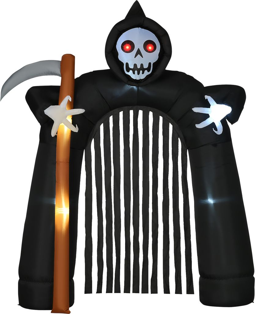 HOMCOM Halloween Nadmuchiwana Łuk Ponurego Żniwiarza 2,85 m Zdjęcie produktu 