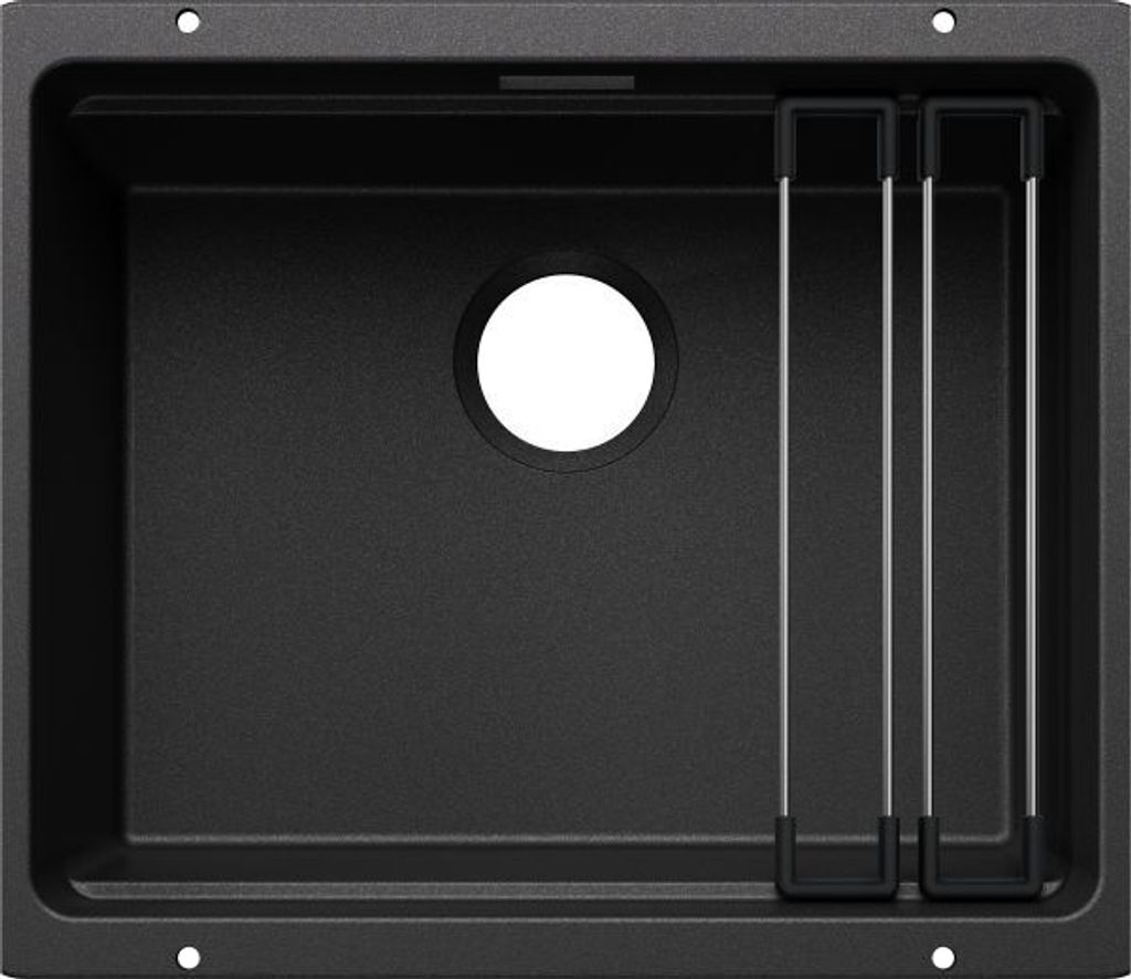 BLANCO ETAGON 500-U für Farbige Komponenten Einbauspüle SILGRANIT anthrazit ab 60 cm ohne Ablauffernbedienung, mit Zubehör