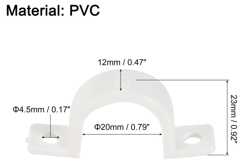50 Stš¹ck PVC Rohrschellen, Rohrhalterung Rohrhalter Klammer fš¹r 20mm (3/4") Rohr Wandmontage Deckenmontage fš¹r Haus Gas Rohr,Wasserrohr,Te...