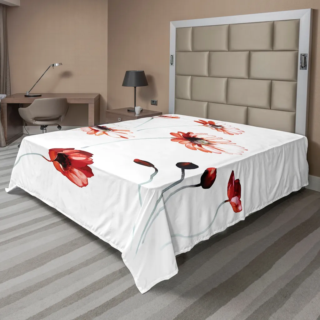 Lenzuolo ABAKUHAUS Fiori Acquerello 266x260 - Must-Have Camera Letto