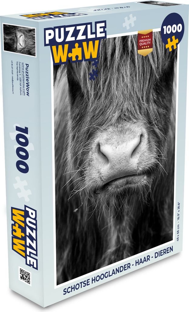 MuchoWow Puzzle 1000 Teile Schottischer Highlander - Haare - Tiere - Erwachsene - Rätsel