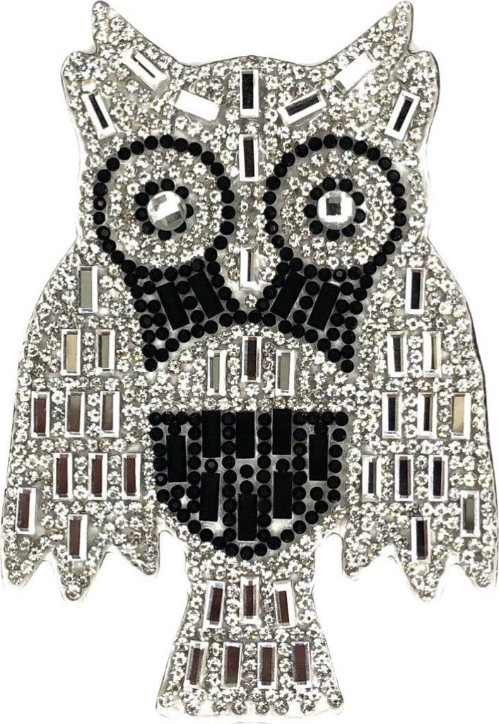 Eulen-Strass-Emblem zum Aufbügeln
