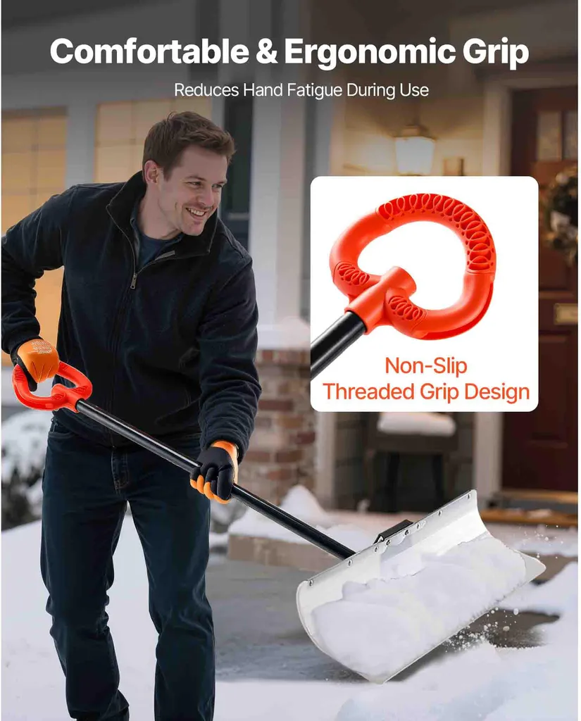 Pelle à Neige 76 cm Anti Mal de Dos avec Lame HDPE Large SucceBuy