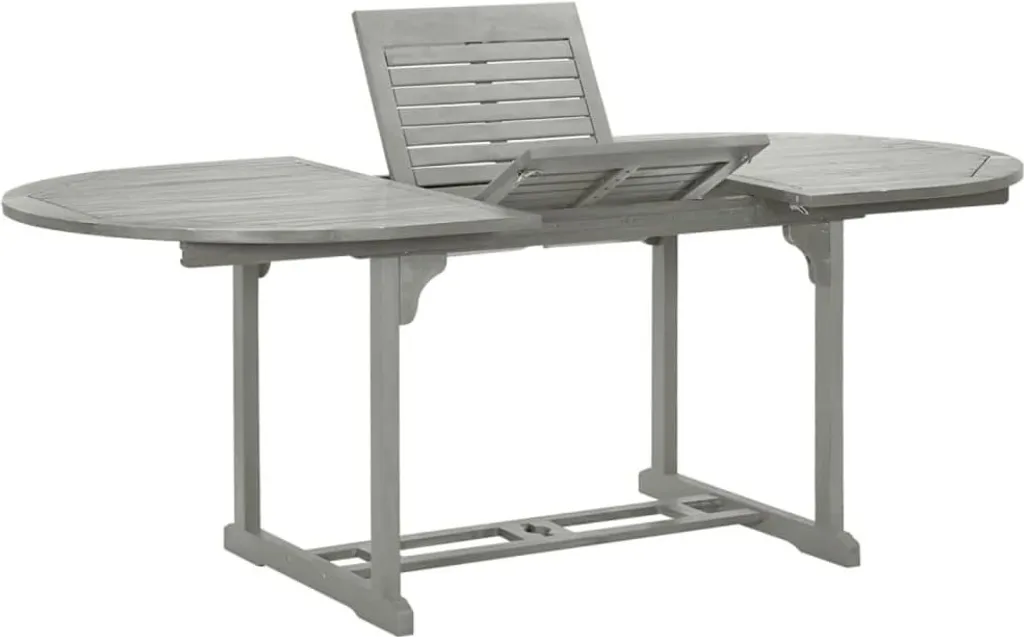 Table de jardin en bois massif acacia gris 200x100x75 cm Living Store