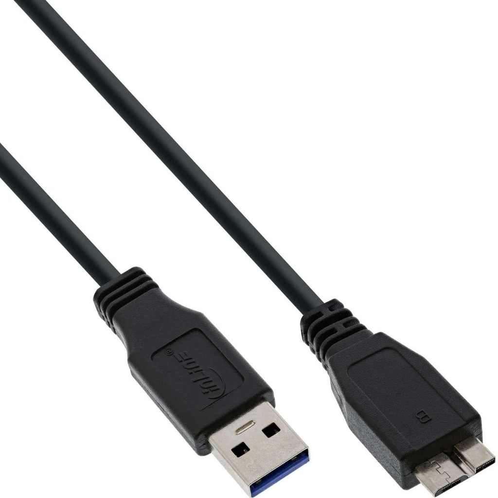 InLine USB 3.2 Gen.1 Kabel, A an Micro B, schwarz, 0,5m, Produktbild 