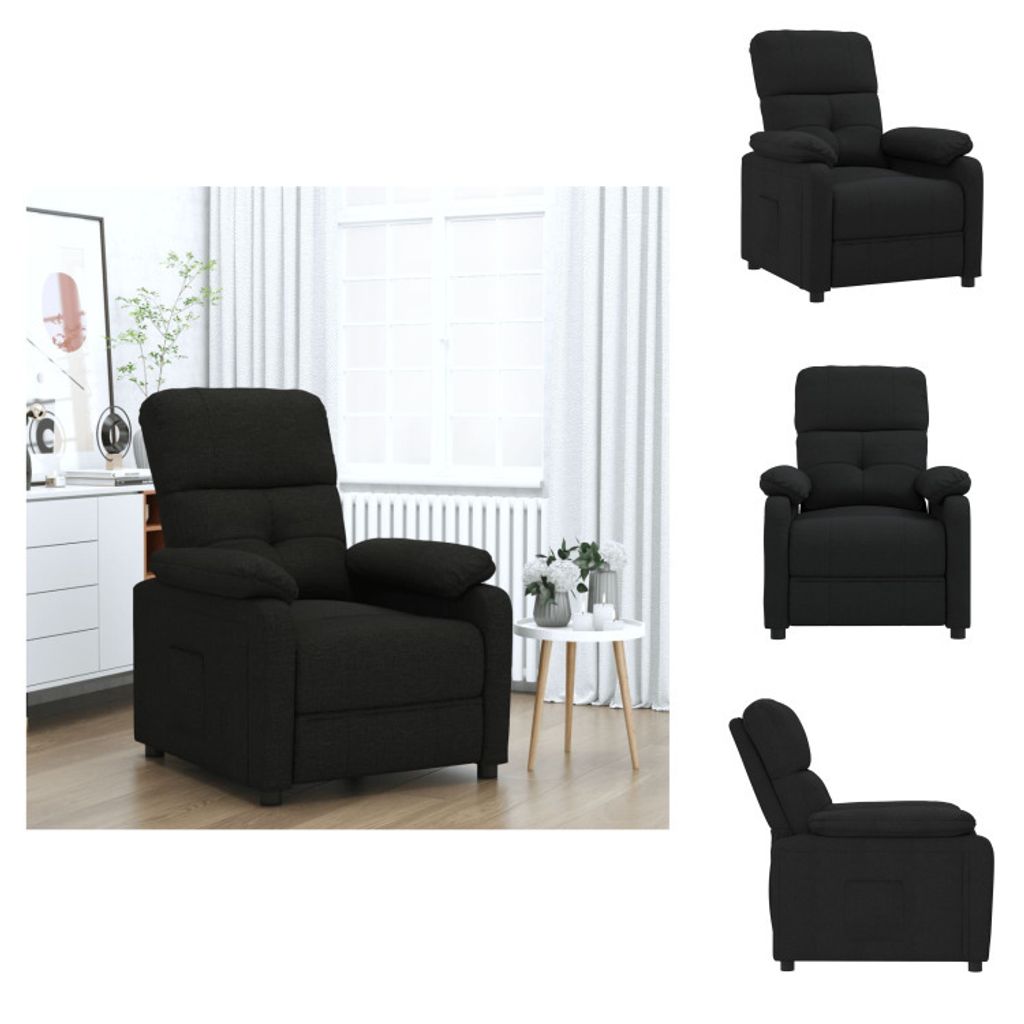 vidaXL Relaxsessel Schwarz Stoff - Sessel