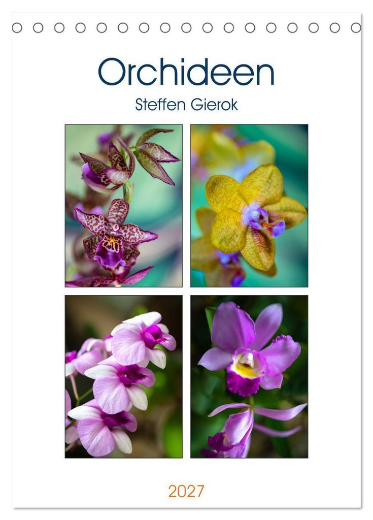 Orchideen (Tischkalender 2027 DIN A5 hoch), CALVENDO Monatskalender