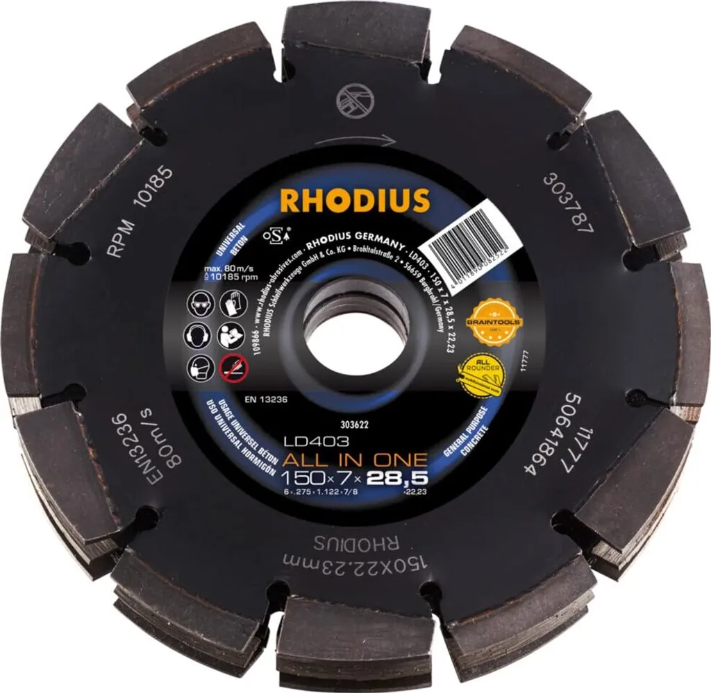 Disque diamant 150 mm pour découper le béton sur chantier avec précision