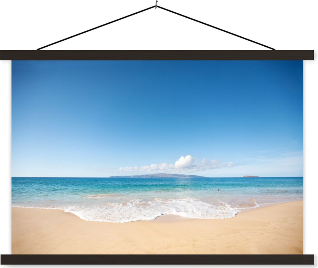 MuchoWow Textilposter Meer - Türkis - Hawaii 120x80 cm mit schwarzem Rahmen - Wanddeko