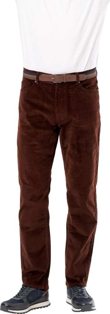 Franco Bettoni Herren 5-Pocket-Cordhose mit Gürtel, farbsattes, wärmendes Cord-Gewebe