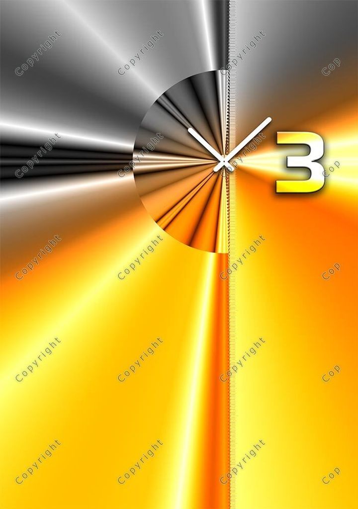 4322 Dixtime Designer Wanduhr, Wanduhren, Wohnraumuhr 50cm x 70cm