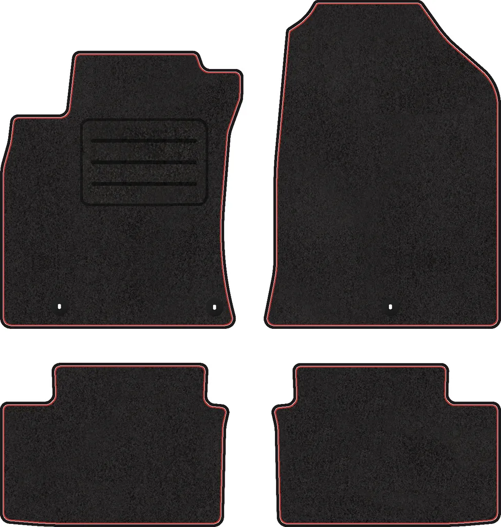 2 Tappetini Anteriori In Velluto Nero LUX Per KIA PRO_CEED I (2012-2018) – Morbidi E Antiscivolo