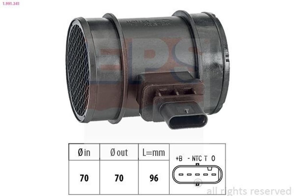 EPS 1.991.341 Luftmassenmesser LMM für OPEL Corsa D Schrägheck (S07) Luftmengenmesser