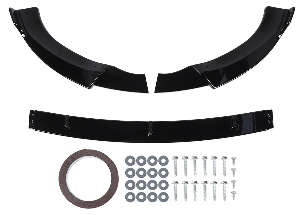 Spoiler avant 3 parties noir brillant pour Mercedes CLS C257 AMG-Line 2022+