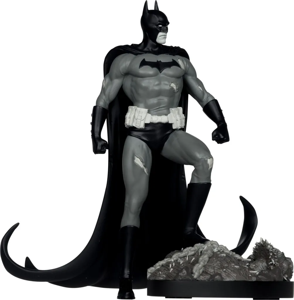 Figurine Batman DC Direct 18 cm pour Décoration Bureau Noir et Blanc