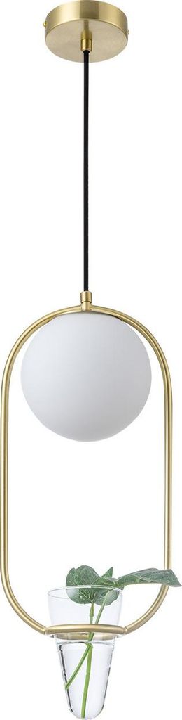 Pendelleuchte aus Metall und Kristall Moonlight Puncak Gold