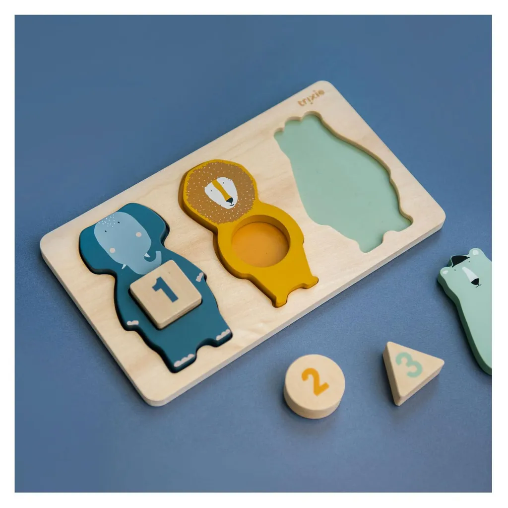 Apprendre les chiffres sans écran avec le puzzle en bois pour compter