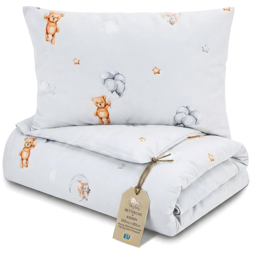 Kinderbettdecke ohne Bezug 90x120 cm aus Baumwolle mit Produktbild 