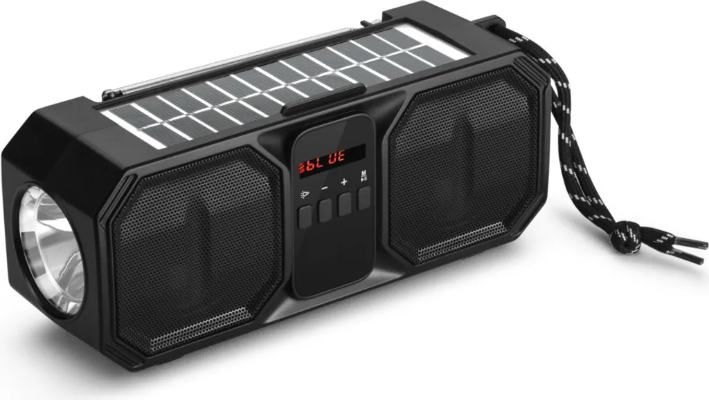 Altoparlante Solare Denver BTG-158 Bluetooth con Radio FM e Torcia LED