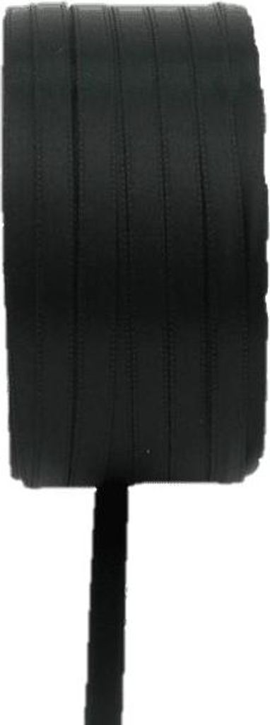 Satin Schmuckband Vipke, schwarz, 50m, 6mm - Produktbild 