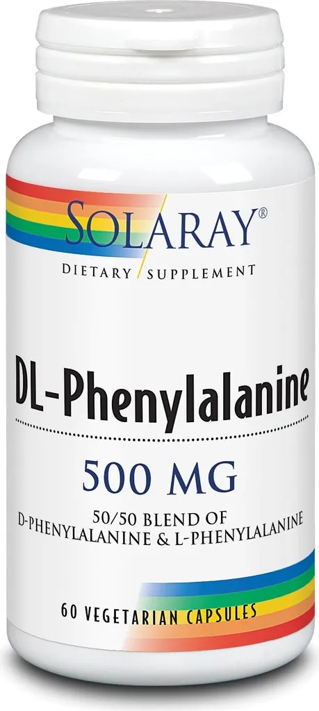Solaray DL-Phénylalanine 500 mg 60 Caps - Acide Aminé Pur et Qualité