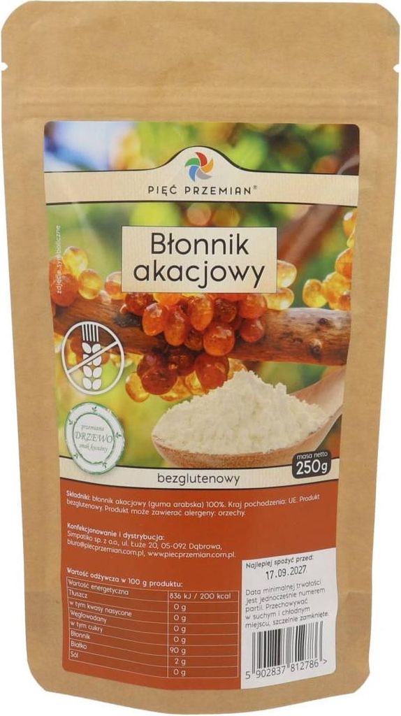 GLUTENFREIE AKAZIENFASERN 250 g – PIĘĆ PRZEMIAN