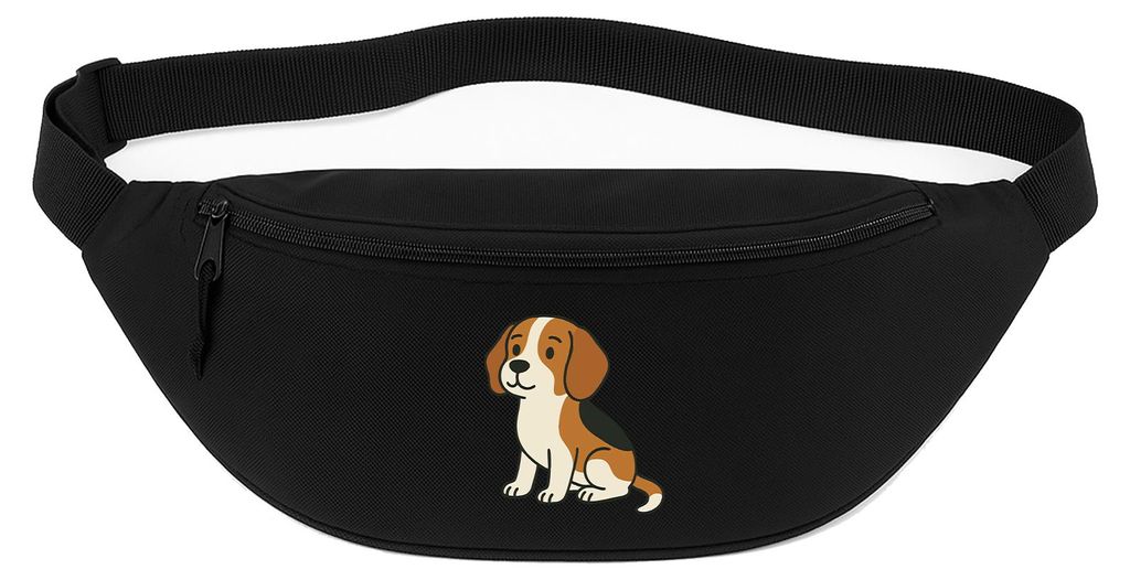 Huuraa Bauchtasche Beagle Comic Beagie 2,5 Liter Black Polyester Crossbody Bag Geschenkidee