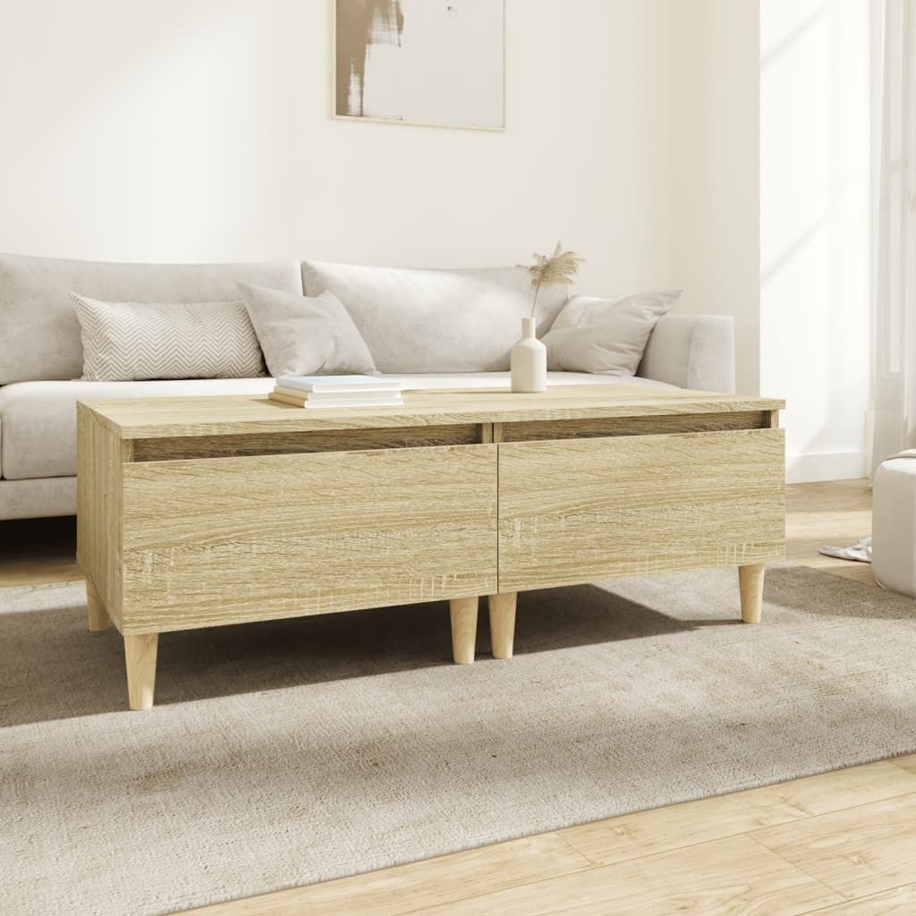 The Living Store Beistelltische 2 Stk. Sonoma-Eiche 50x46x35 cm Holzwerkstoff