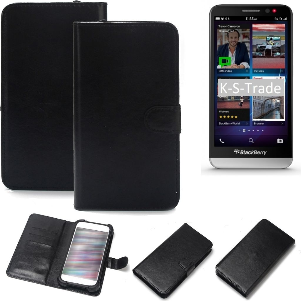 K-S-Trade Handyhülle Schutzhülle kompatibel mit Blackberry Z30 Handy Schutz Hülle Handyhülle Bumper schwarz 1x