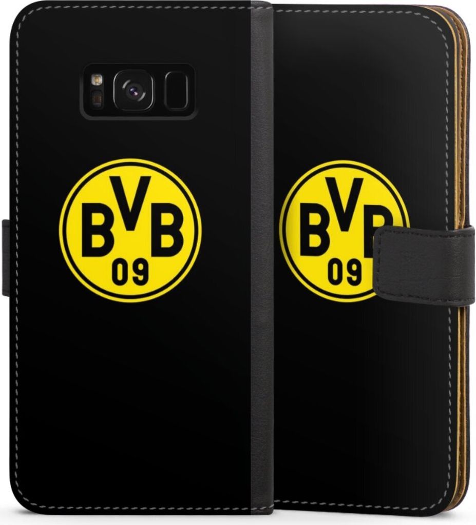 DeinDesign Klapphülle für Samsung Galaxy S8 Plus Handytasche Lederhülle Tasche BVB Borussia Dortmund Logo