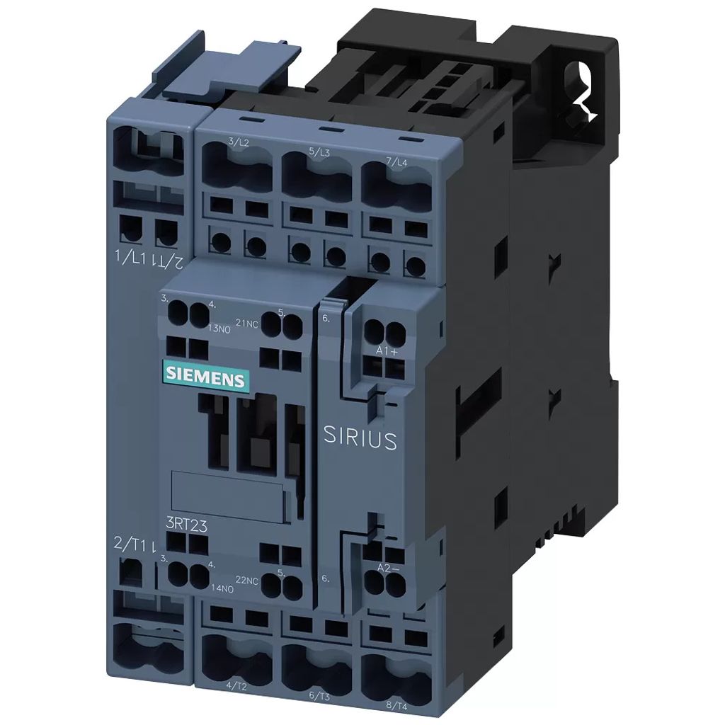 Siemens Schütz, AC-1, 35 A/400 V/40 °C, S0, 4-polig, DC 24V, 1S+1Ö 3RT23252BB40