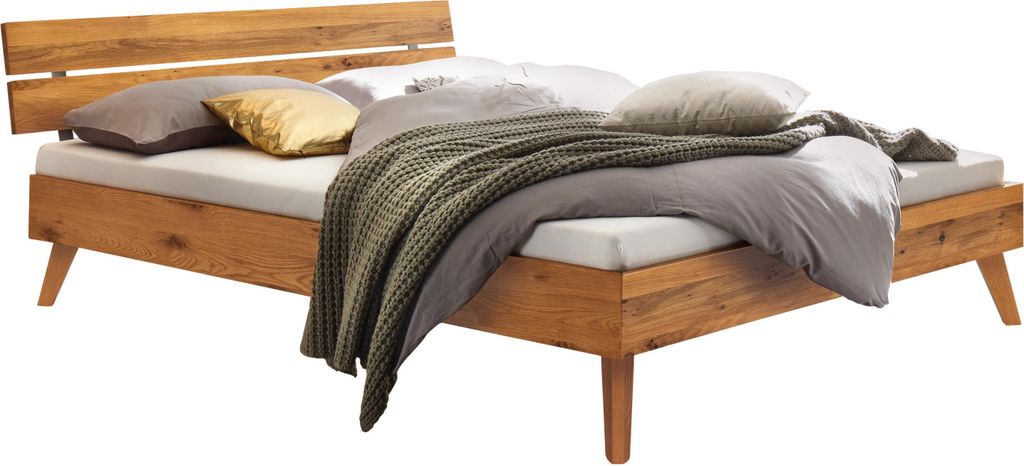 Hasena Massivholzbett Ortona Farbe 99-Wildeiche natur, geölt Größe 180x200 cm
