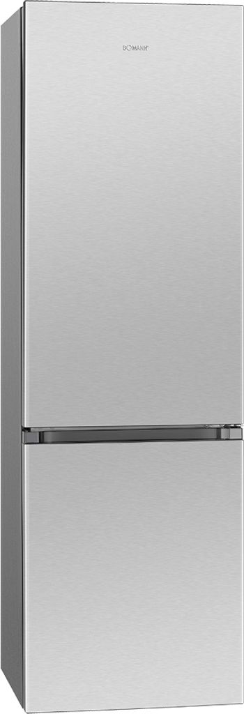 Bomann Kühlschrank mit Gefrierfach | | 180cm | Kühl Gefrierkombination leise | Türanschlag wechselbar | 269L | KG 184.1 inox