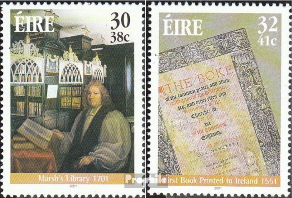 Briefmarken Irland 2001 Mi 1321-1322 (kompl.Ausg.) postfrisch Buchdruck