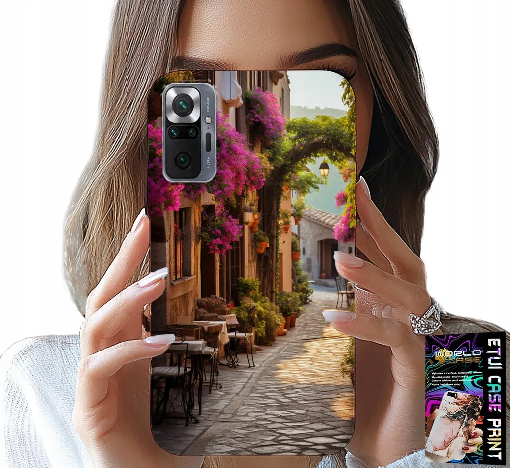 Cover Xiaomi Note 10 Pro con Vetro - Disegno Strada e Caffè