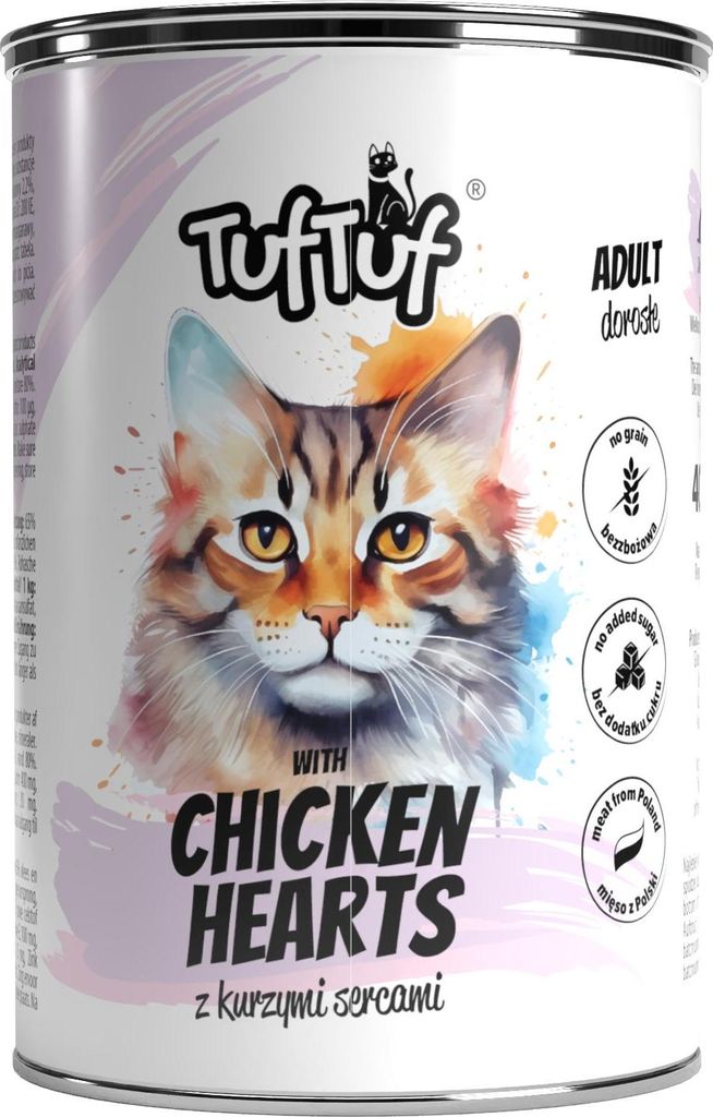 katzenfutter - feuchtfutter katze - Dose Hühnerherzen - Produktbild 