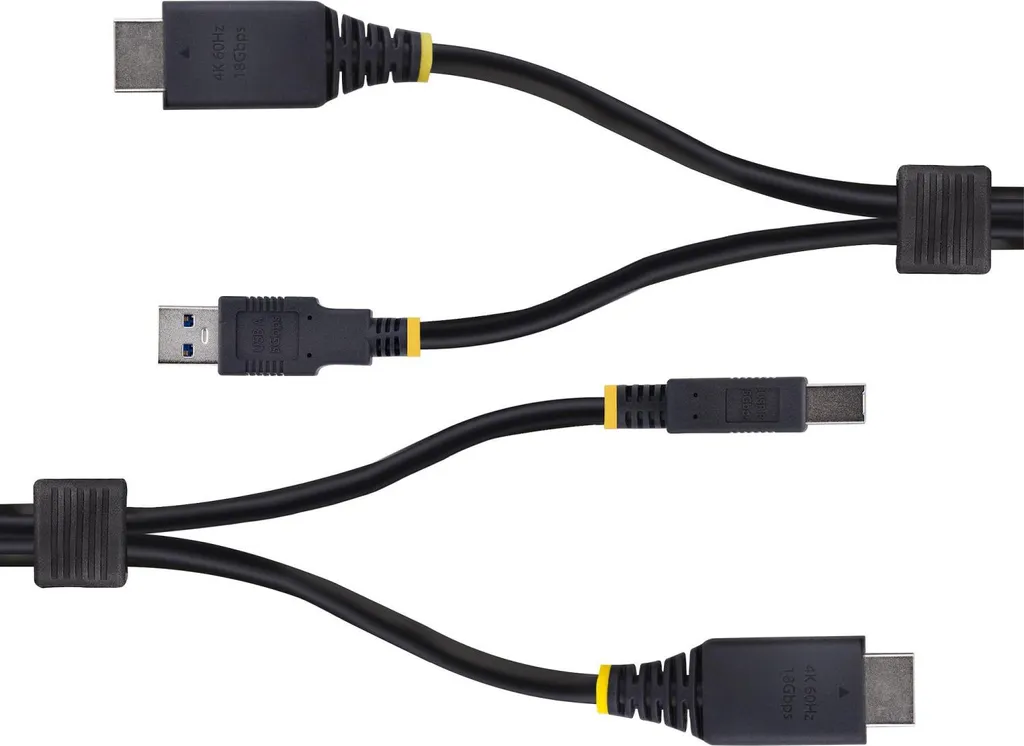 StarTech.com HU12210-KVM-CABLE Câble KVM USB et VGA Noir de 3,1 mètres - 2