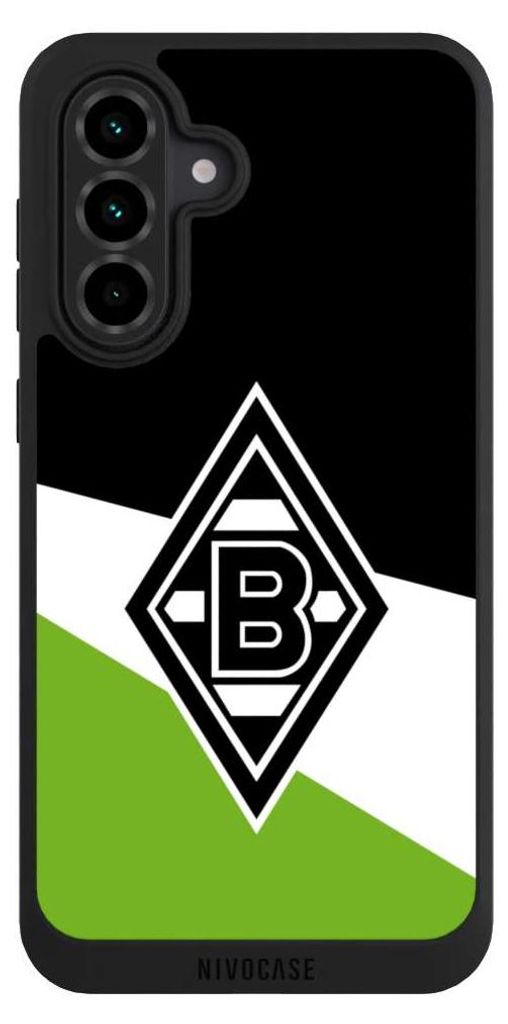 NIVOCASE Handyhülle für Samsung Galaxy A36 5G Hülle NIVOpure Case Schwarz Borussia Mönchengladbach Gladbach Offizielles Lizenzprodukt
