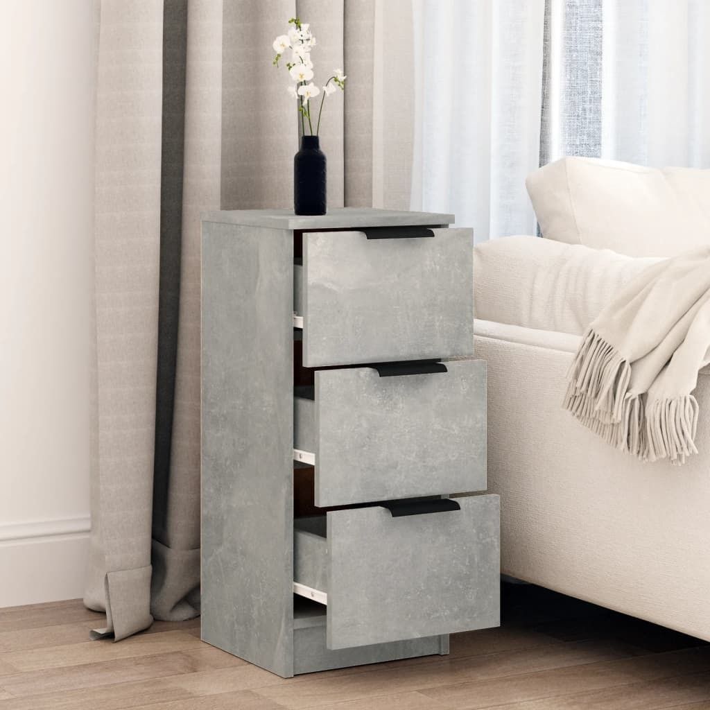 vidaXL Credenza grigio cemento 30x30x70 cm materiale a base Immagine del prodotto 