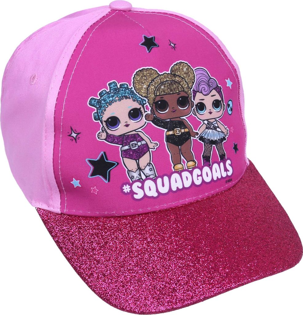 Rosa Schirmmütze für Mädchen mit Brokattschirm L.O.L.Surprise! 4-7 Jahre