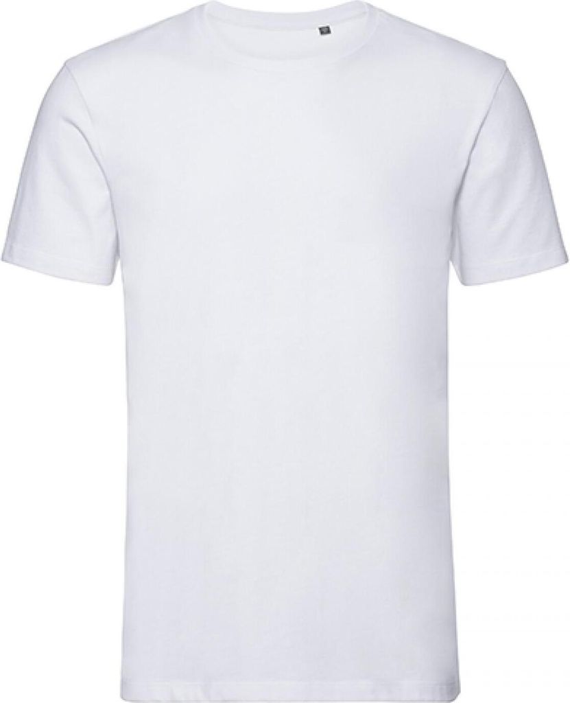 Russell R-108M-0 | Herren Authentic Tee Pure Organic, Single Jersey - Farbe: White - Größe: XS