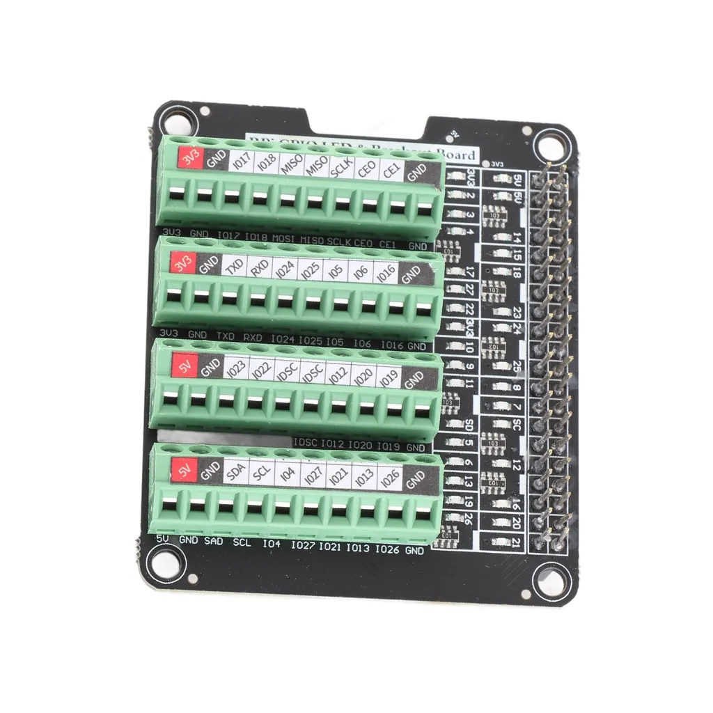 Module Bornier Rail DIN pour Raspberry Pi avec Bornes à Vis 3A Fiables