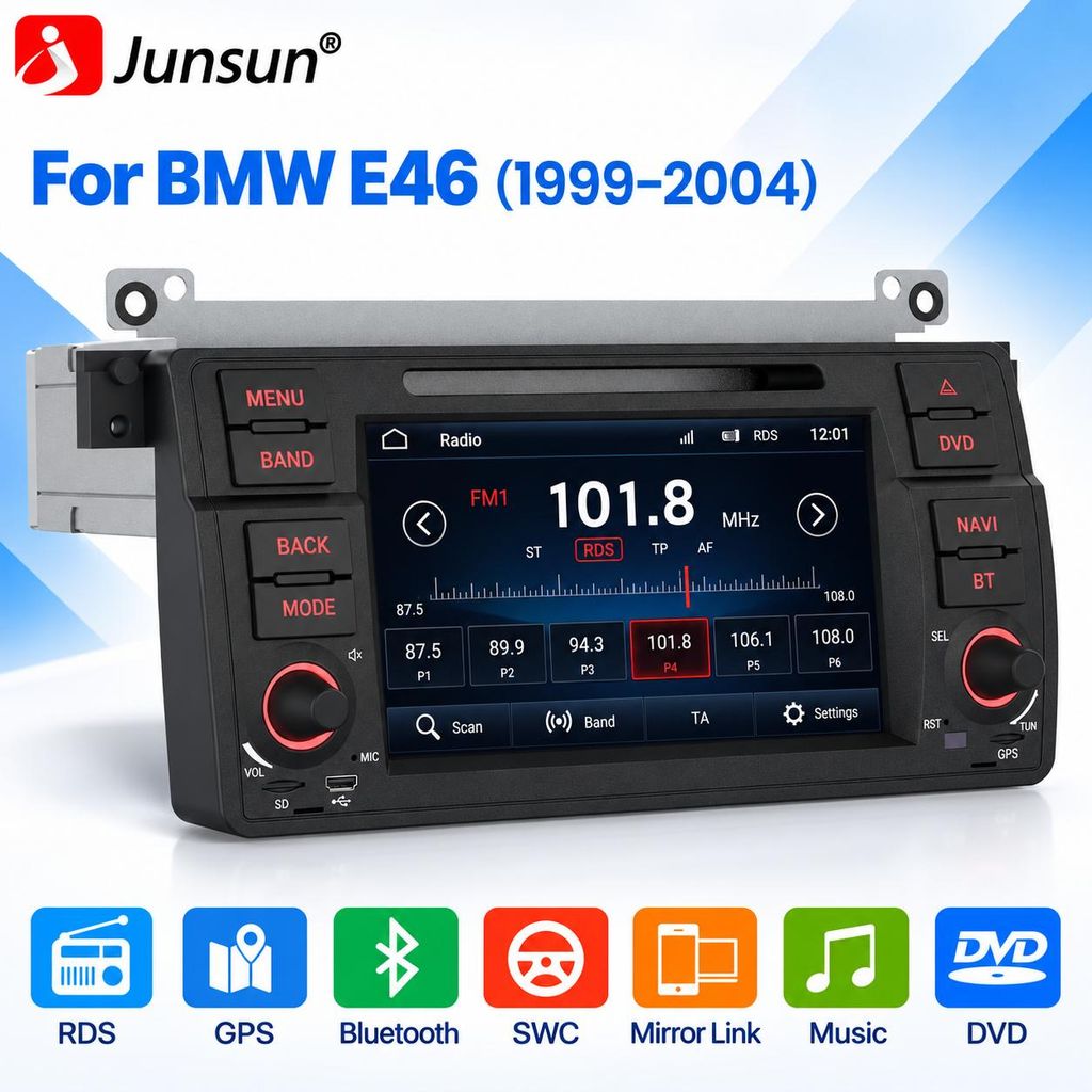 Carplay Für BMW E46 3er 318 320 325 7''Android 13 Autoradio Produktbild  KI-generiertes Bild