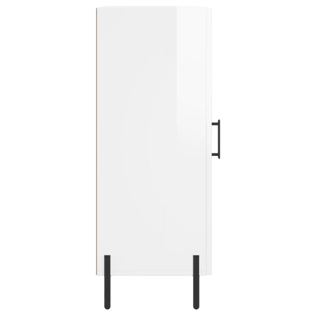 Mobile Credenza Bianca Lucida 34,5 cm vidaXL - Design Slim per Interni - 8
