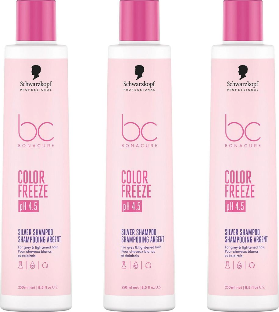 BC Bonacure Color Freeze Silver Shampoo 3x250 ml