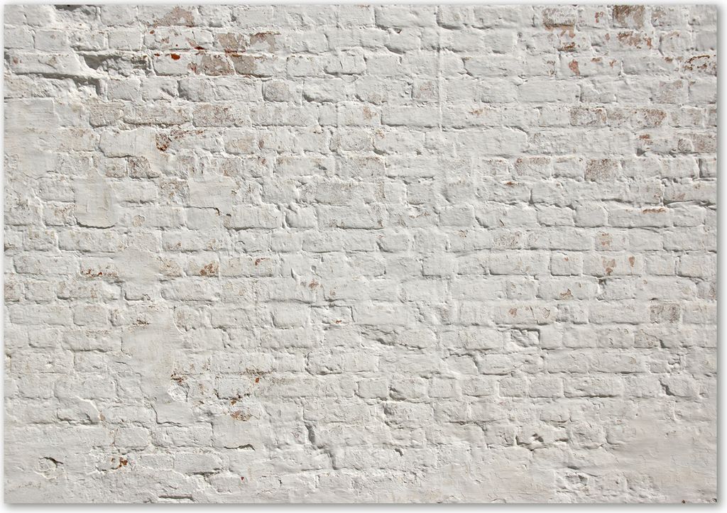 Tulup Leinwandbild - 100x70 cm - Wandkunst - Drucke auf Leinwand - Leinwanddruck - Sonstige - Weiß - Mauer Ziegelsteine